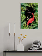 Jungle With Heron Poster och Canvastavla