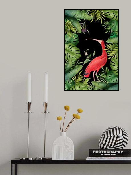Jungle With Heron Poster och Canvastavla