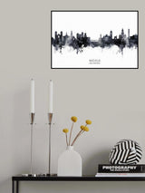 Nashua New Hampshire Skyline Poster och Canvastavla