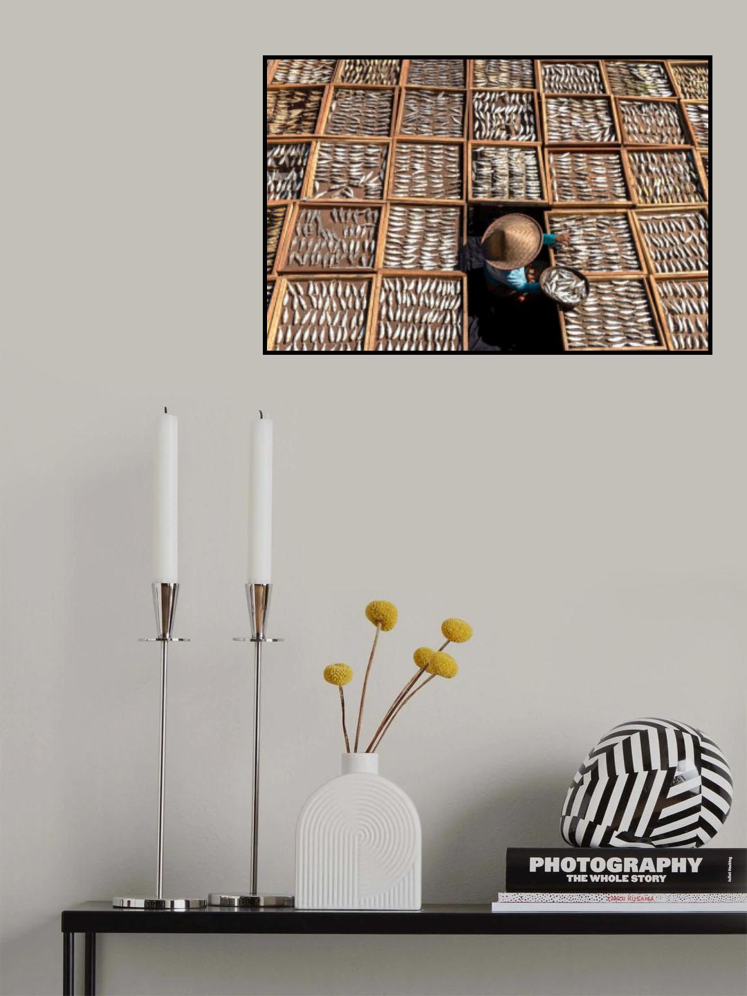 Making salted fish Poster och Canvastavla