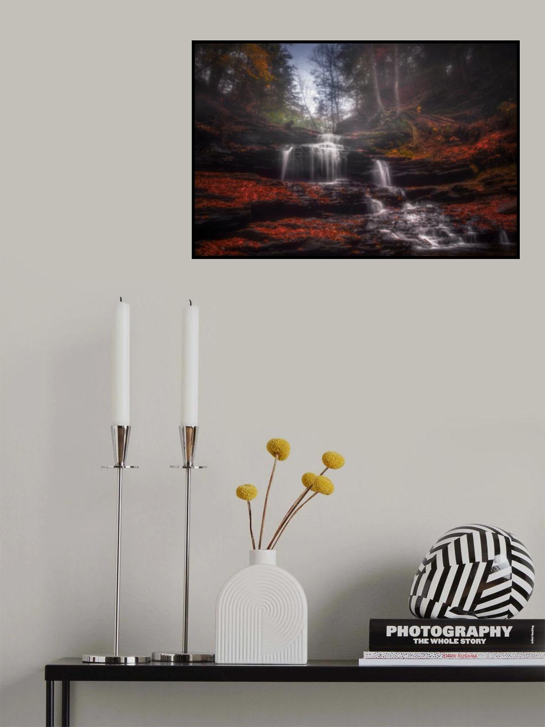 Falls in Fall Poster och Canvastavla