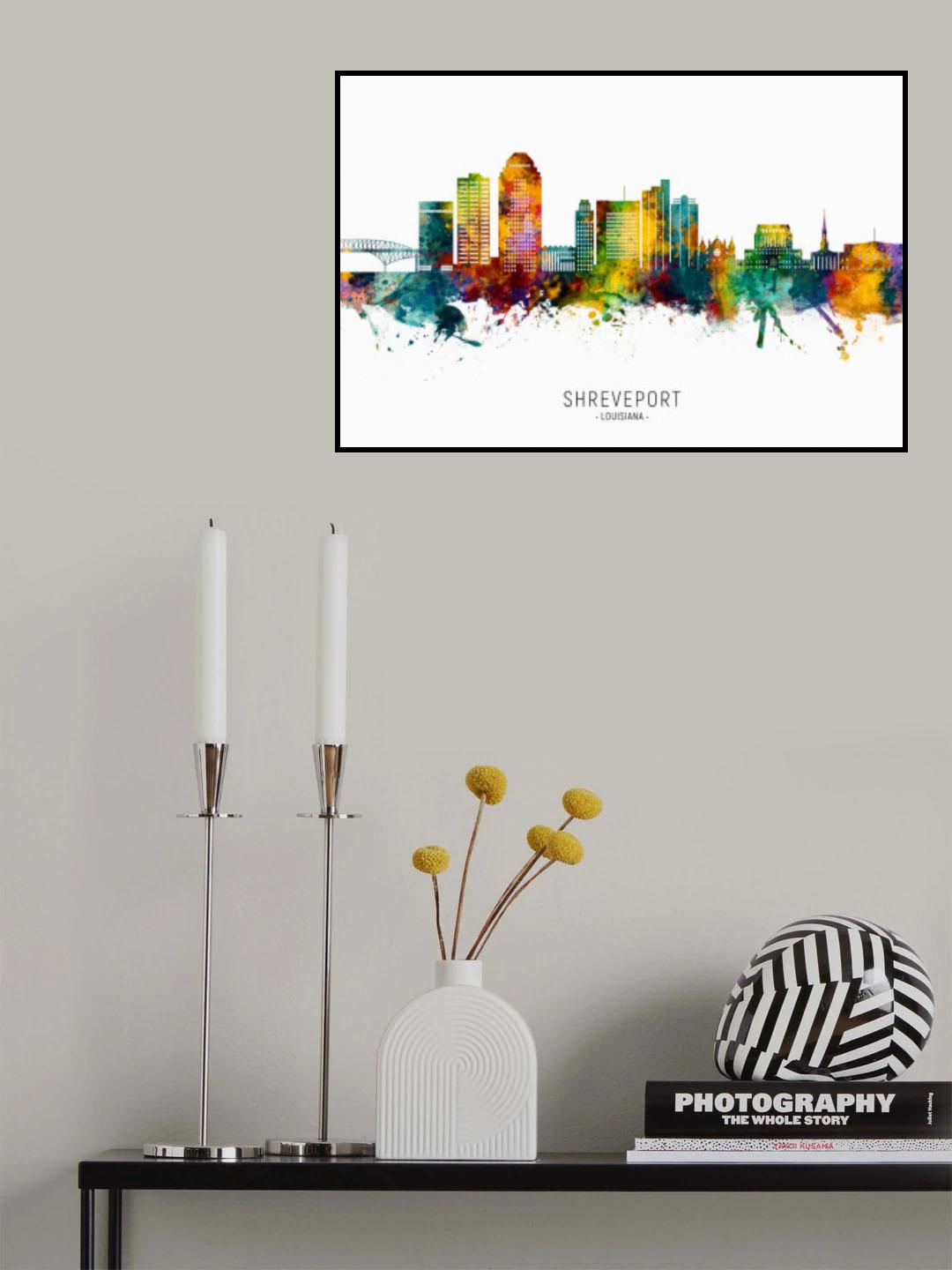 Shreveport Louisiana Skyline Poster och Canvastavla