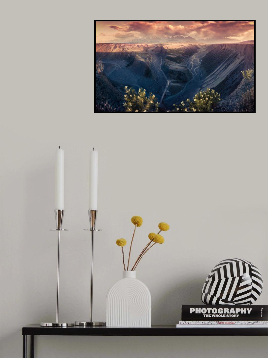 Hongshan Grand Canyon《绽放崖边》 Poster och Canvastavla