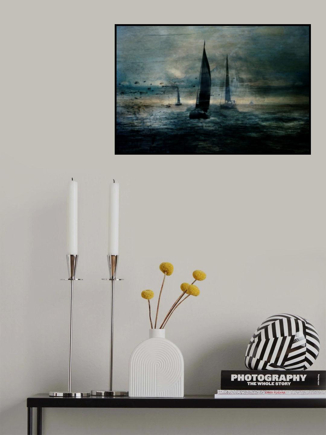 Sailing boats in the bay Poster och Canvastavla