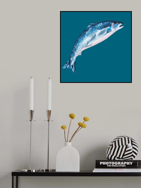 Leaping Salmon Poster och Canvastavla
