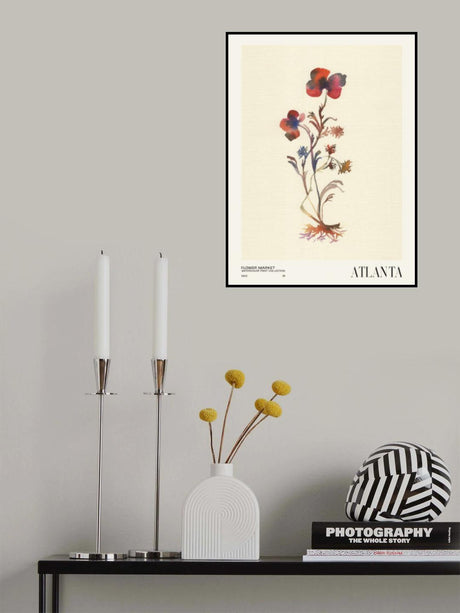 Watercolor print collection. Flower market - Atlanta Poster och Canvastavla