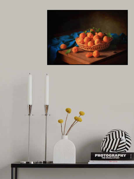 Still life with apricots Poster och Canvastavla