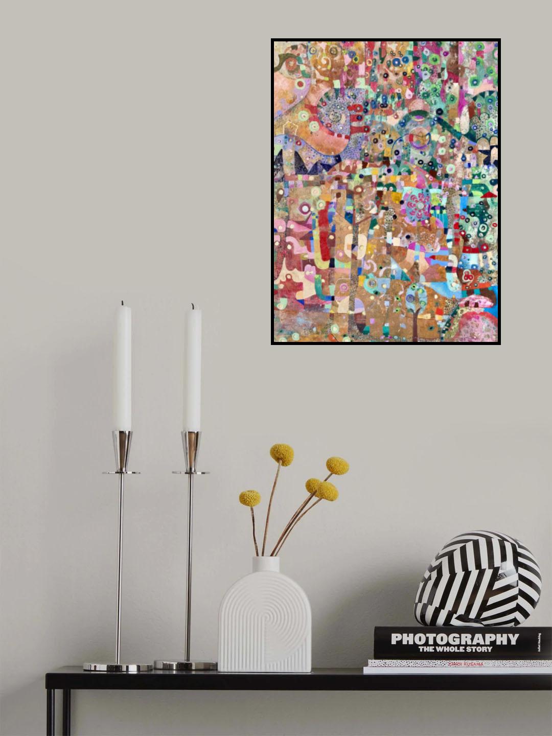 Orange swirl Poster och Canvastavla