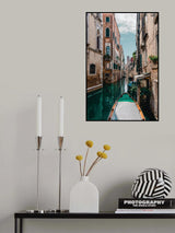 Boat on the river Poster och Canvastavla