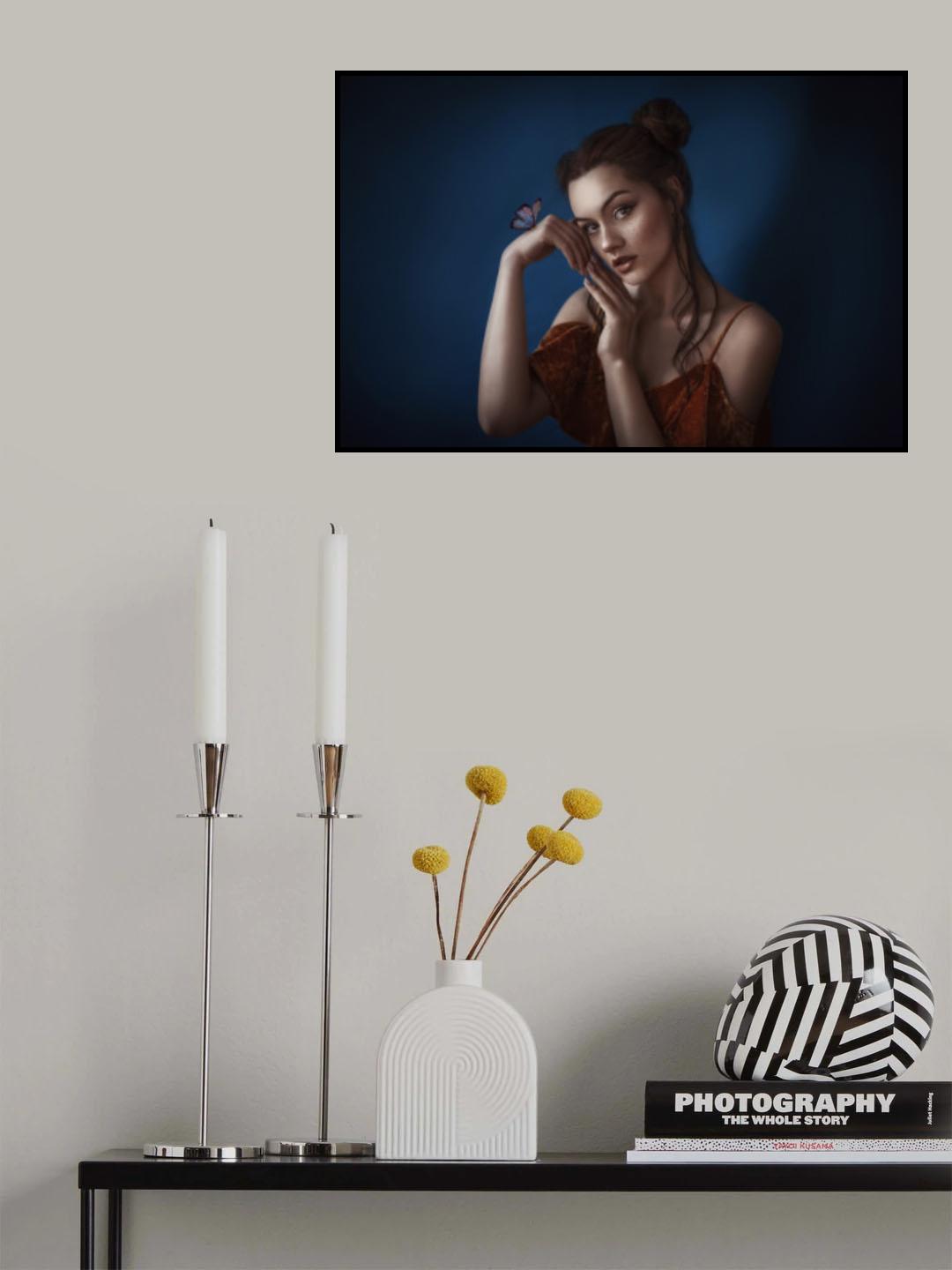 Butterfly girl Poster och Canvastavla