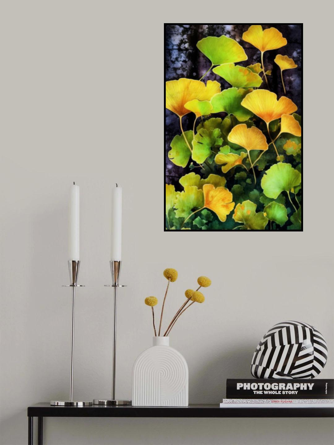 Ginko Biloba leaves 8 Poster och Canvastavla