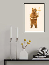 The Bear and His Helicon Poster och Canvastavla