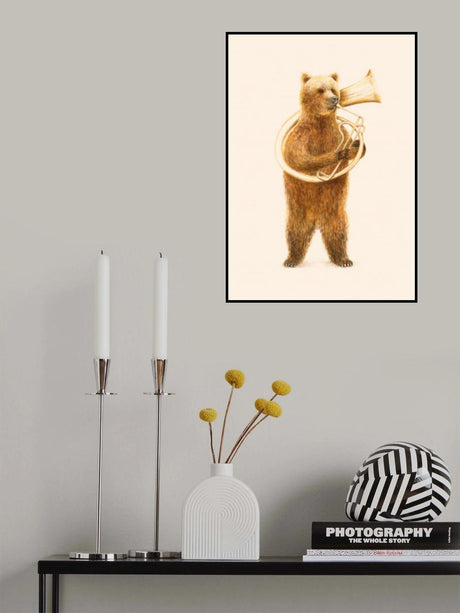 The Bear and His Helicon Poster och Canvastavla