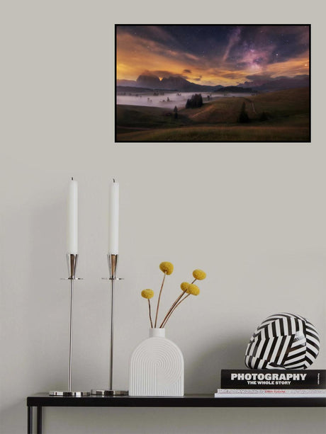 Alpe di Siusi at night Poster och Canvastavla