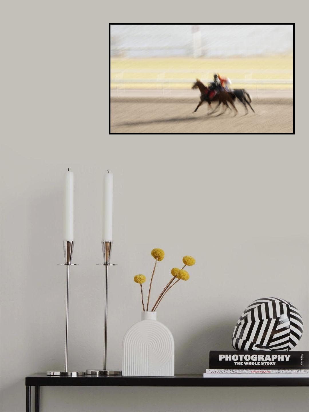 Horse Racing Poster och Canvastavla