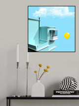 the yellow balloon Poster och Canvastavla