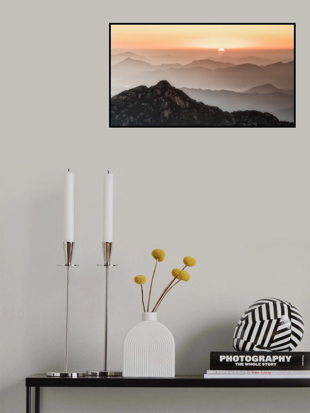 Huangshan sunrise Poster och Canvastavla