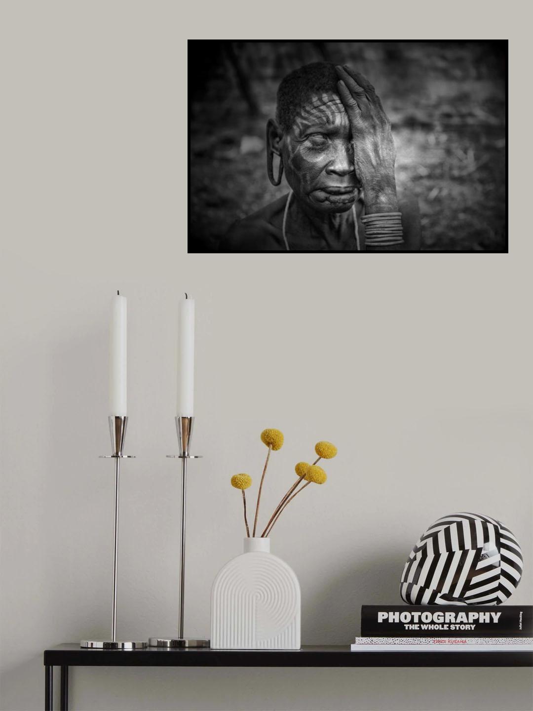 Woman from Mursi tribe Poster och Canvastavla