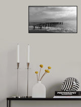 old pier and dramatic landscape Poster och Canvastavla
