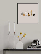 Xmas Winter Trees Poster och Canvastavla