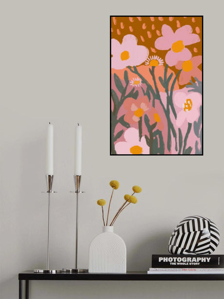Cute Pastel Flowers No 1 Poster och Canvastavla