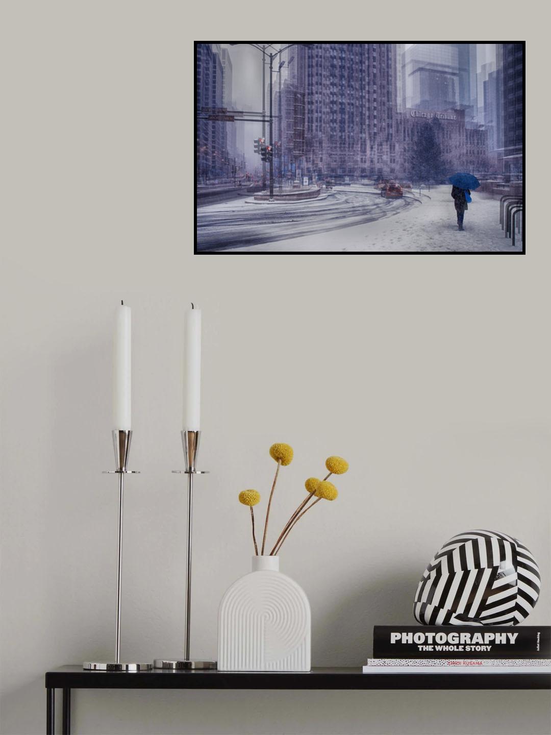 Snow in Chicago Poster och Canvastavla