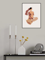 Nude Yoga Stretch Poster och Canvastavla