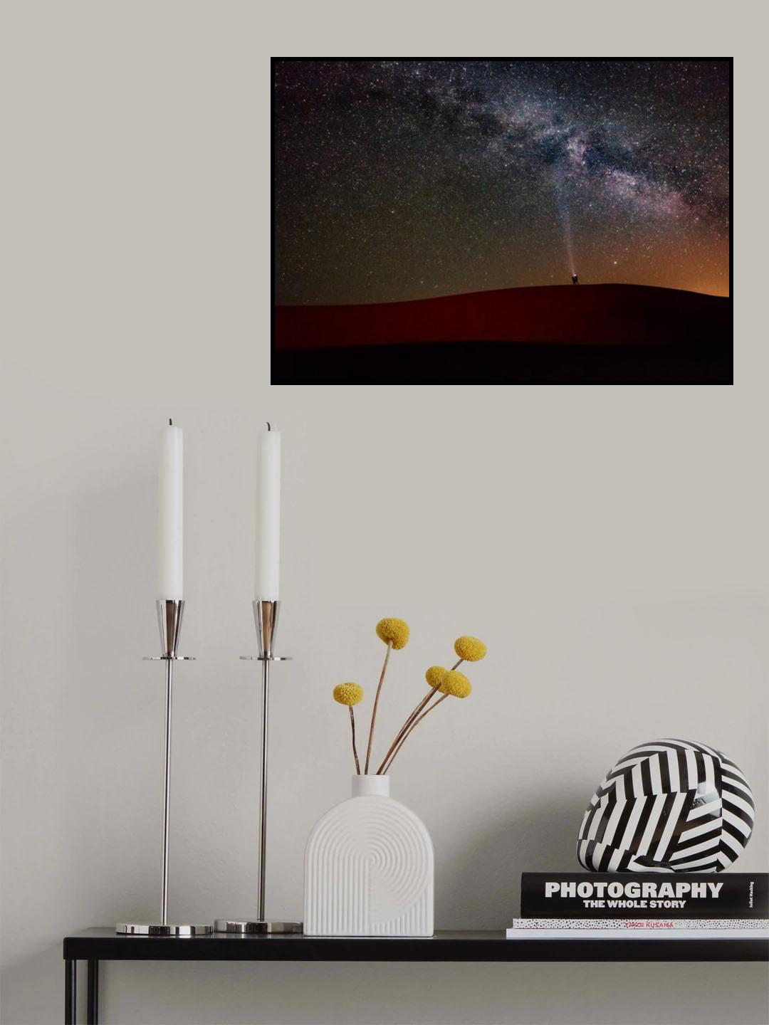 lovers under galaxy Poster och Canvastavla