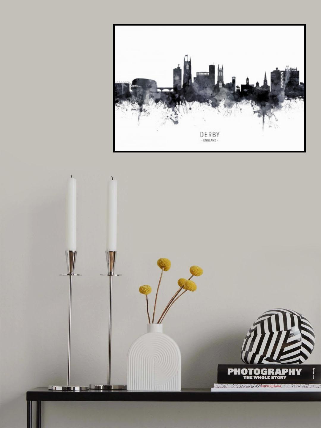 Derby England Skyline Poster och Canvastavla
