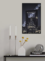 Crescent Moon over Shanghai Poster och Canvastavla