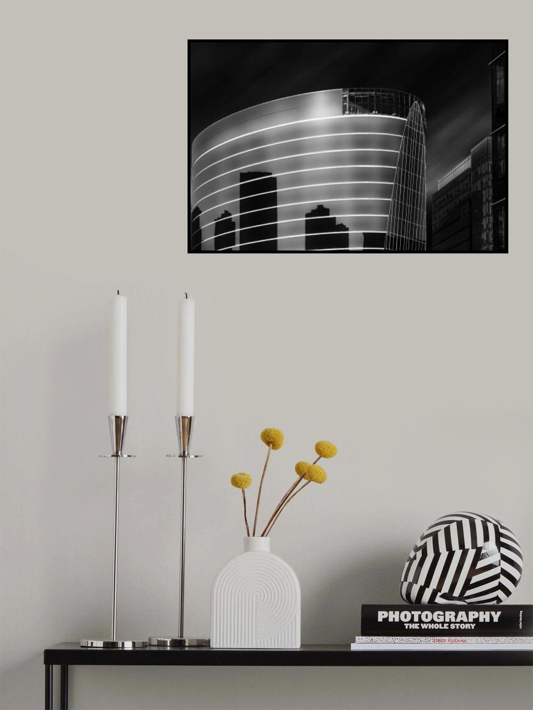 Curve building with Shadows Poster och Canvastavla