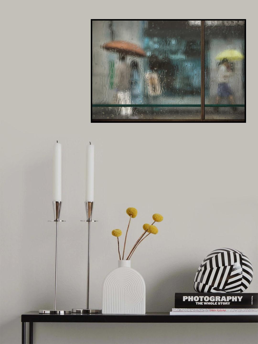 Rainy day in downtown Poster och Canvastavla