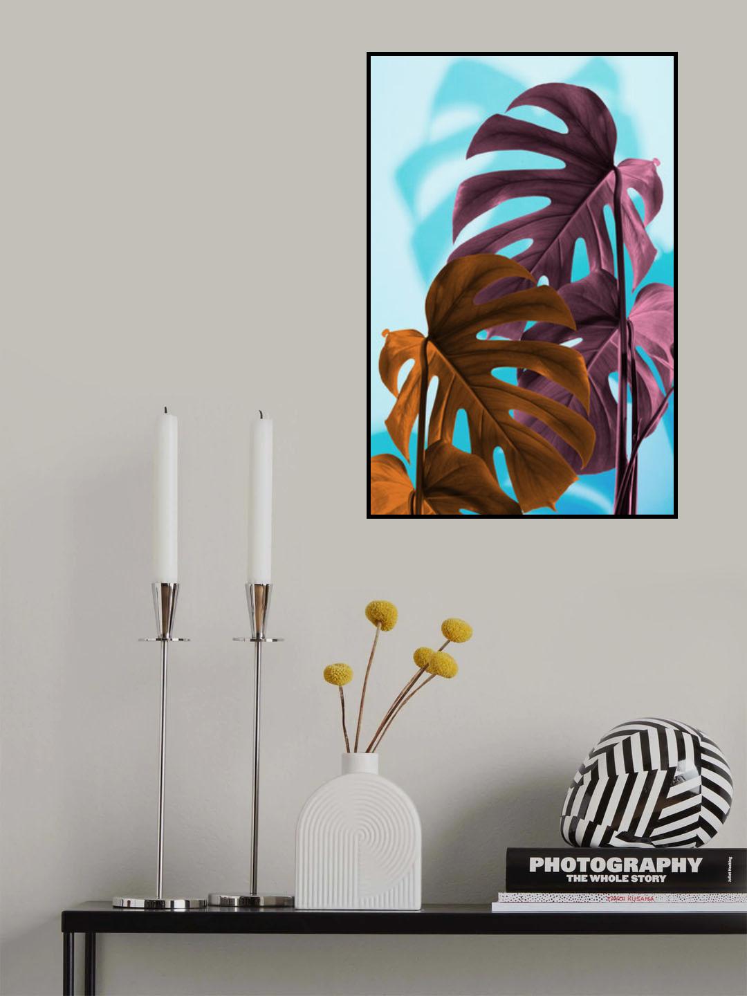 Monstera Blue 04 Poster och Canvastavla
