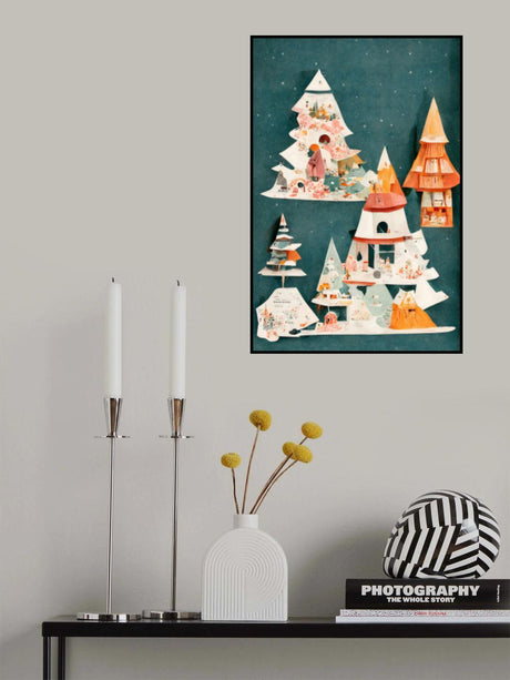 A Paper Village Poster och Canvastavla