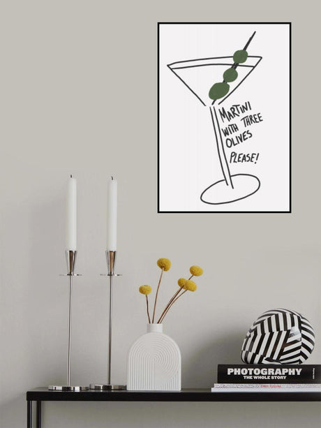 Martini Three Olives Poster och Canvastavla