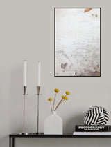 corrugated iron wall, white Poster och Canvastavla
