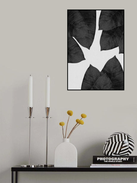 Banana Leaf Black & White I Poster och Canvastavla
