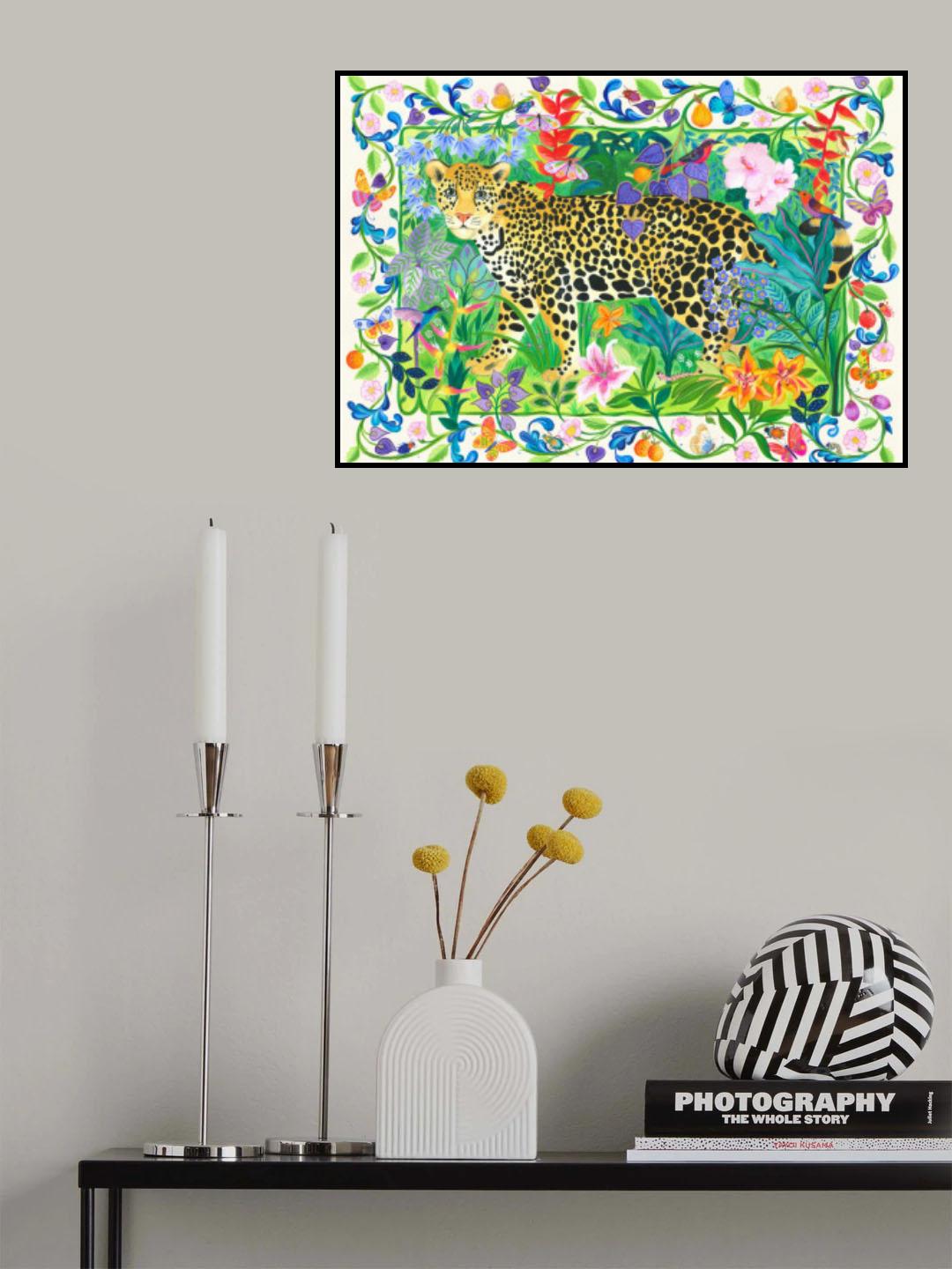 'Painted Jaguar' In the Jungle Poster och Canvastavla