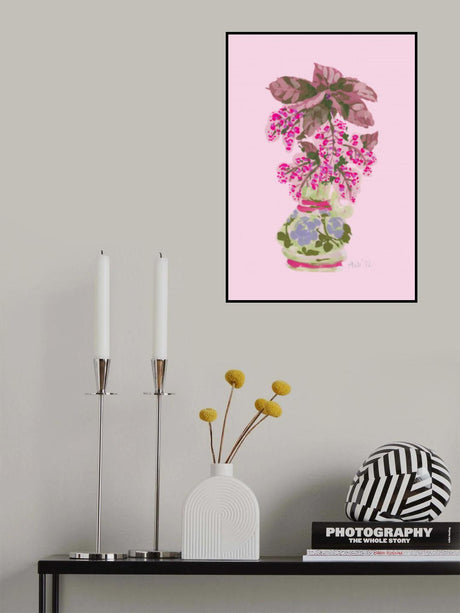 Blooming Vase In Pink Poster och Canvastavla