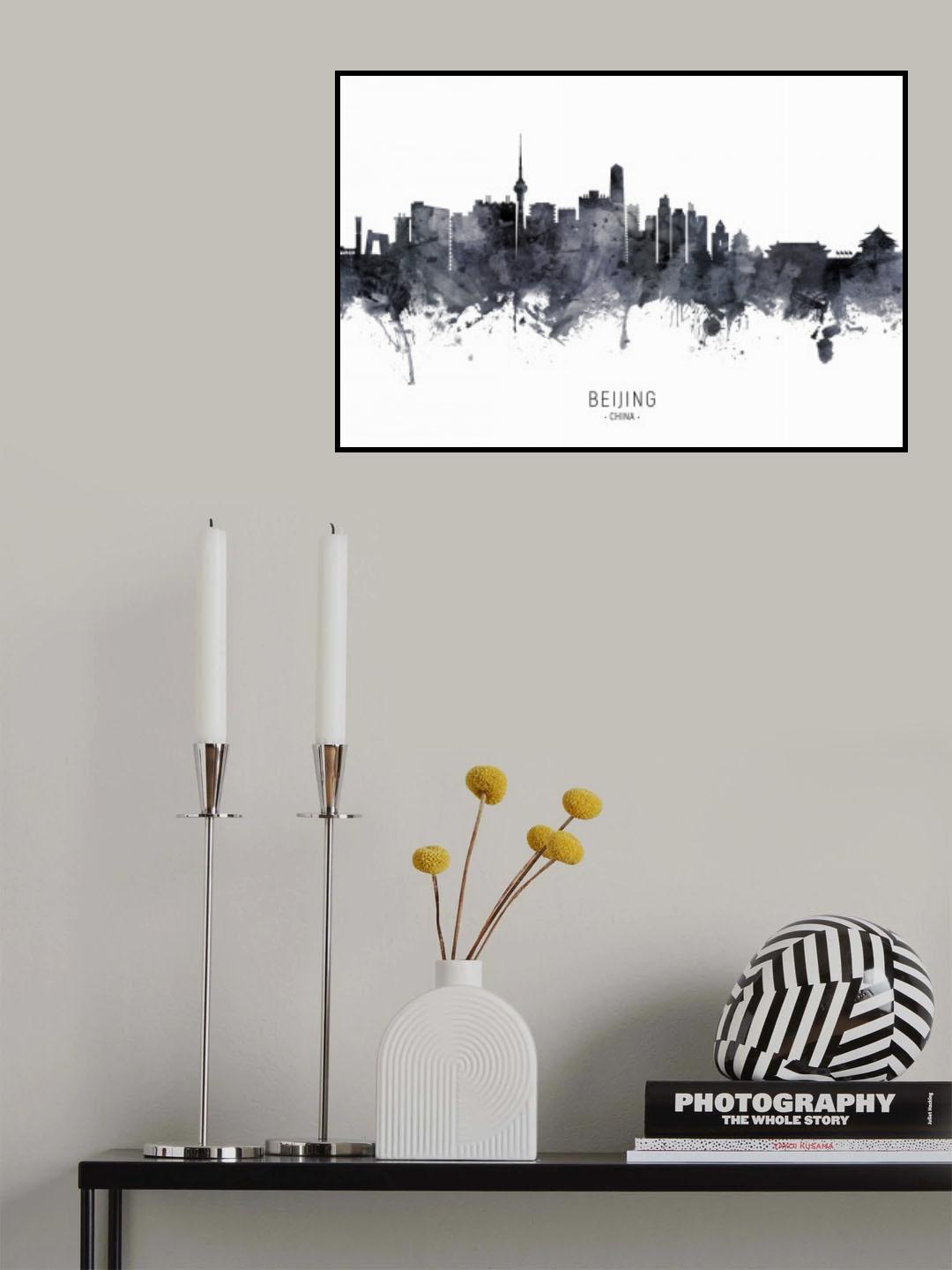 Beijing China Skyline Poster och Canvastavla