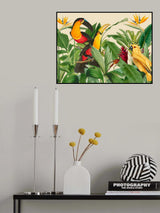 Rain Forest Bird Garden Poster och Canvastavla