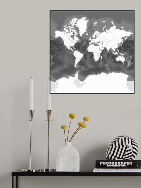 Olson world map Poster och Canvastavla