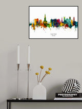 Exeter England Skyline Poster och Canvastavla
