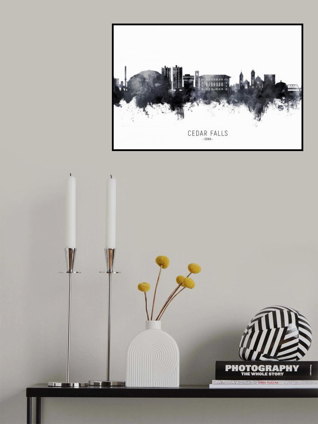 Cedar Falls Iowa Skyline Poster och Canvastavla