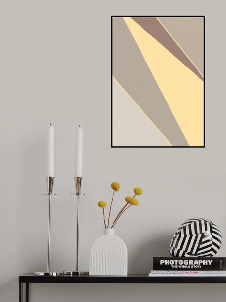 Abstract Shapes Yellow Poster och Canvastavla