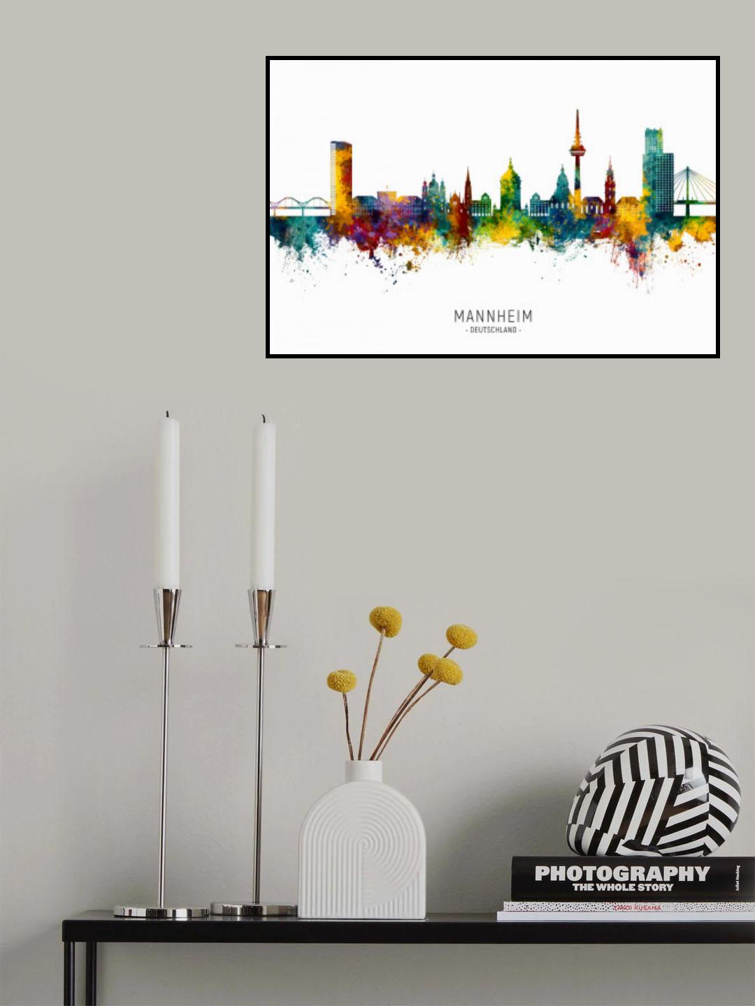 Mannheim Germany Skyline Poster och Canvastavla