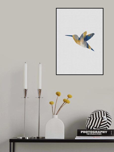 Blue & Yellow Hummingbird I Poster och Canvastavla