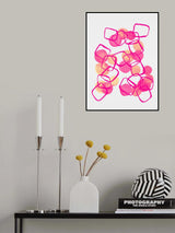 Pink Shapes Chain Poster och Canvastavla