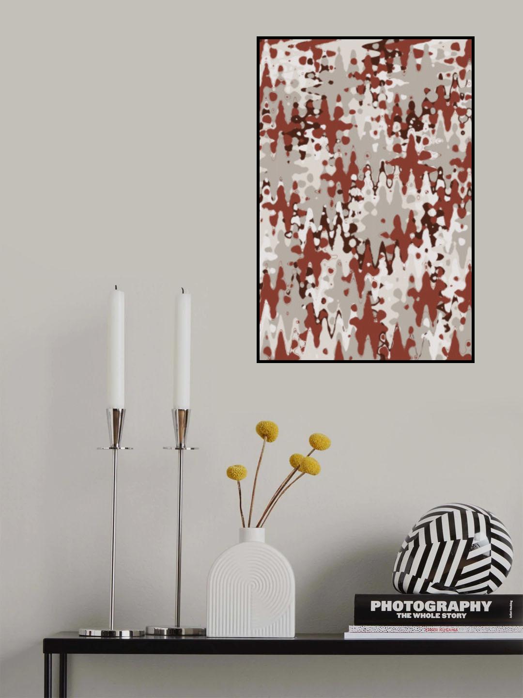 Liquid Beige Brown Pattern Poster och Canvastavla
