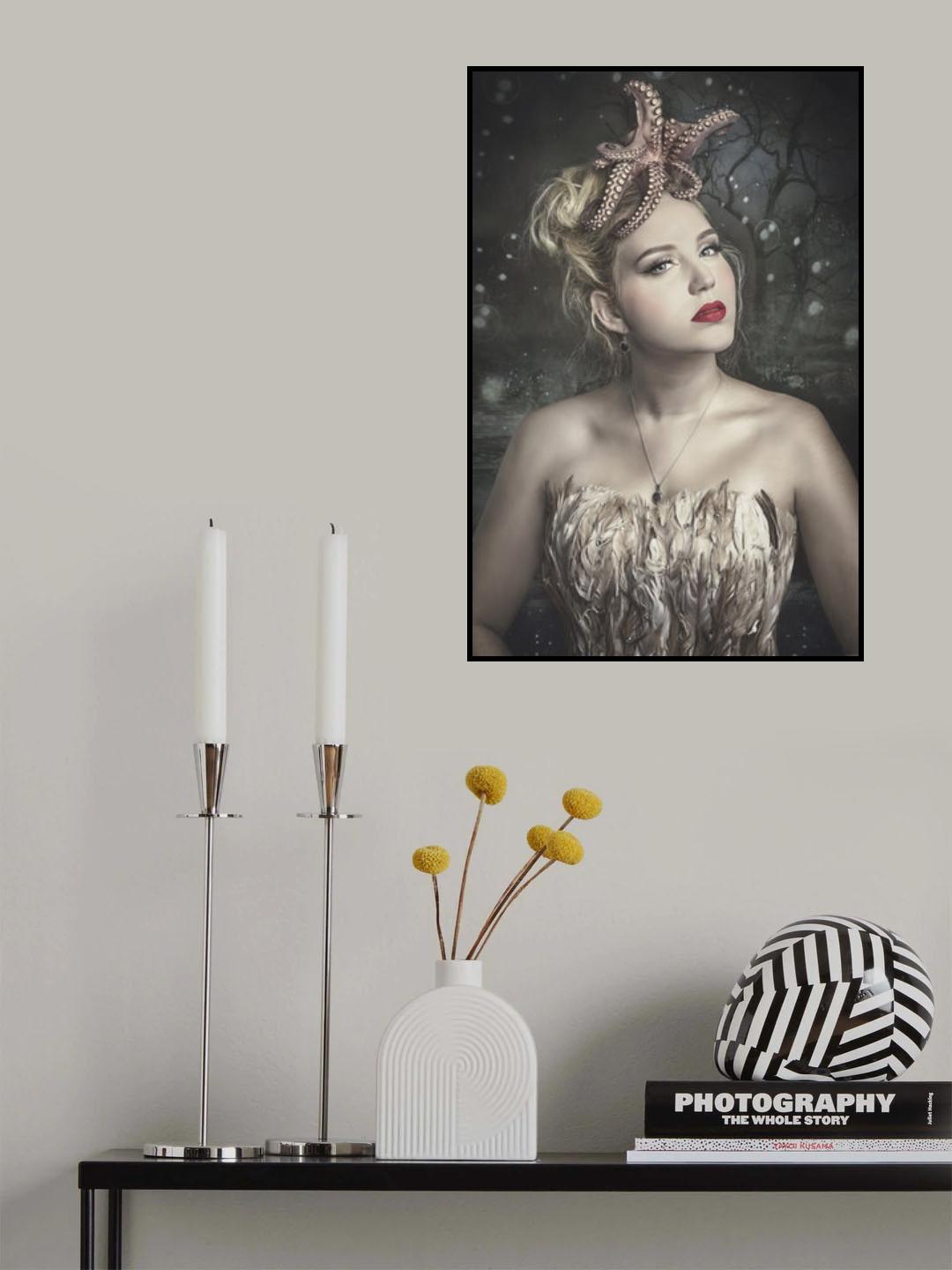 Digitale painting of a octopuss lady Poster och Canvastavla